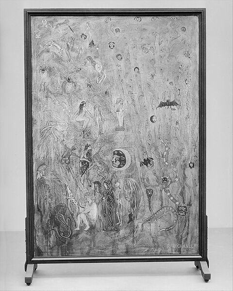 Screen: "Porcupines" and "Nightmare", Robert Winthrop Chanler (1872–1930), Oil on wood, American