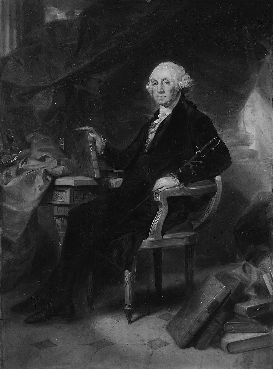 George Washington: Design for an Engraving, Alonzo Chappel (American, New York 1828–1887 Middle Island, New York), Oil on paper mounted on paper and unstretched canvas, American 