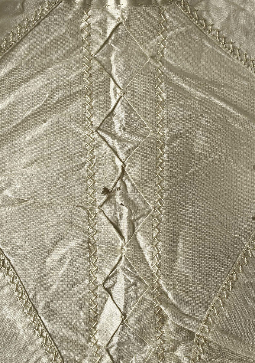 Corset, silk, metal, baleen, probably French