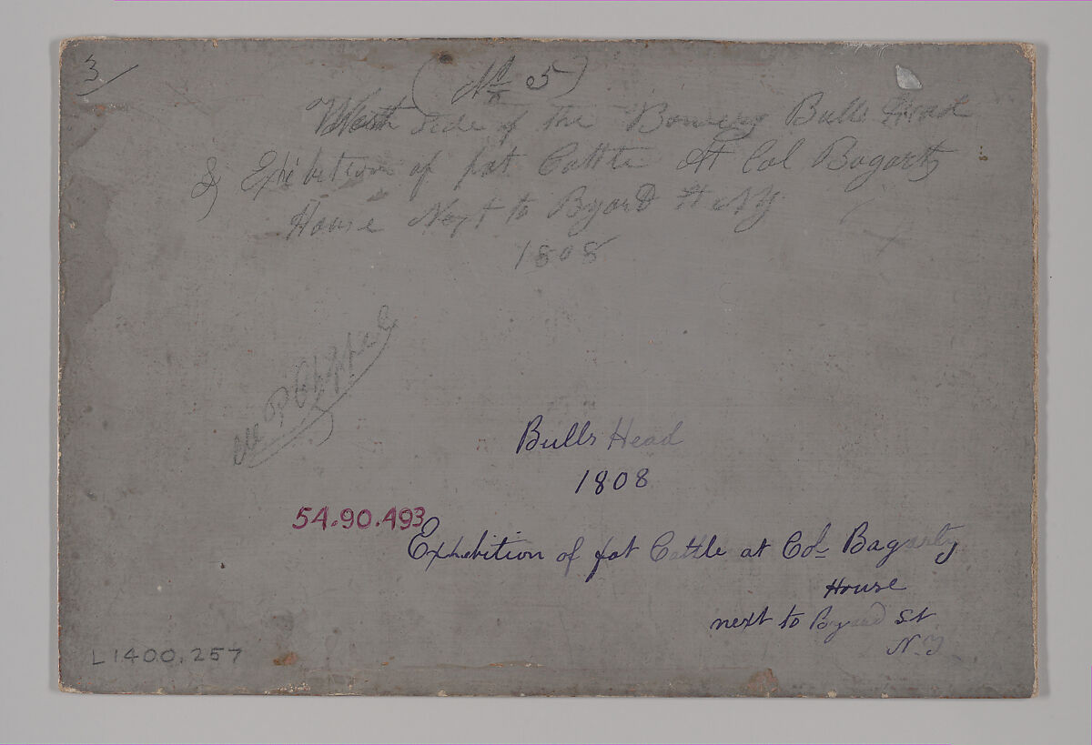 Bull's Head Tavern, William P. Chappel (American, 1801–1878), Oil on slate paper, American