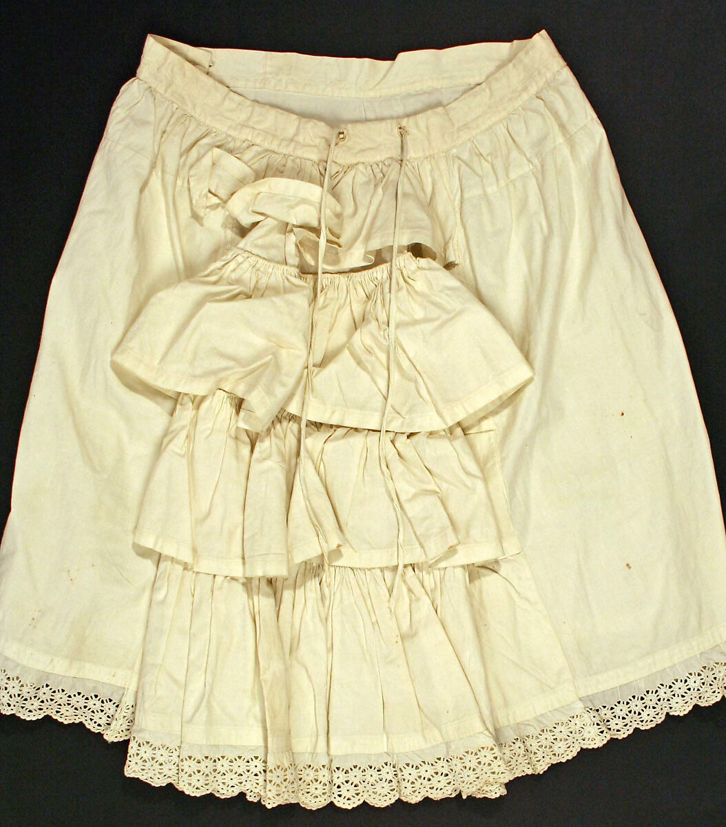 Petticoat, cotton, probably French
