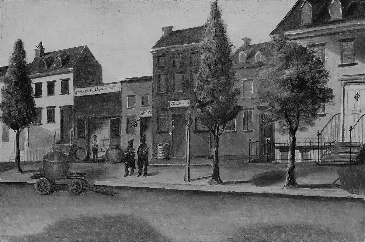 Chimney Sweeps, William P. Chappel (American, 1801–1878), Oil on slate paper, American