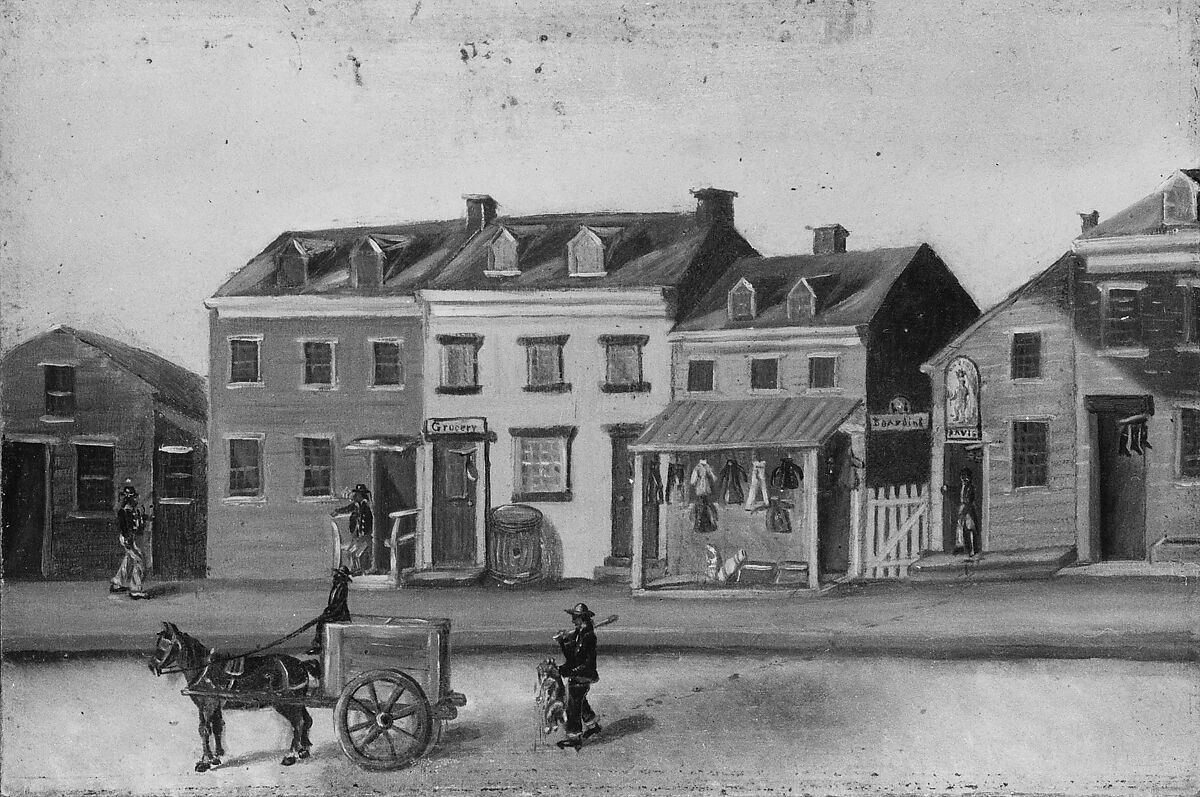 The Dog Killer, William P. Chappel (American, 1801–1878), Oil on slate paper, American