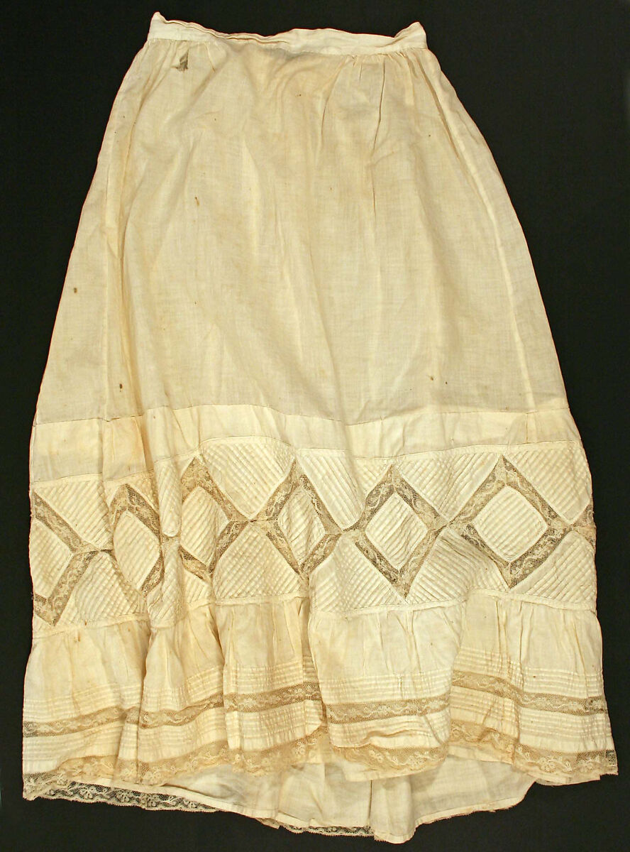 Underskirt, cotton, American or European 