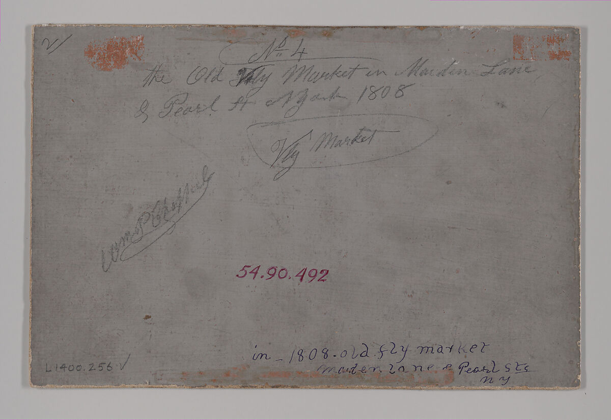 Fly Market, William P. Chappel (American, 1801–1878), Oil on slate paper, American