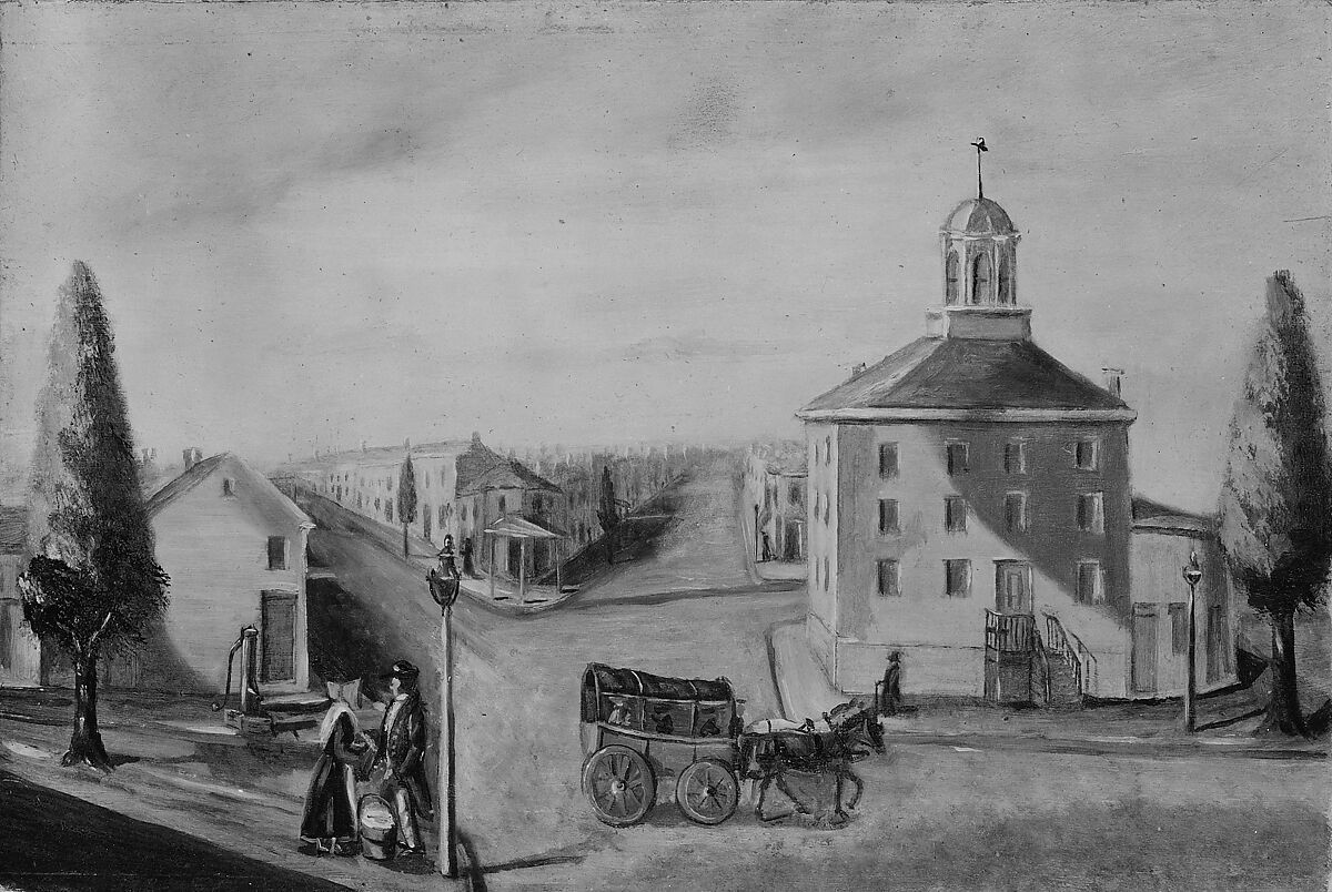 Hot Corn Seller, William P. Chappel (American, 1801–1878), Oil on slate paper, American