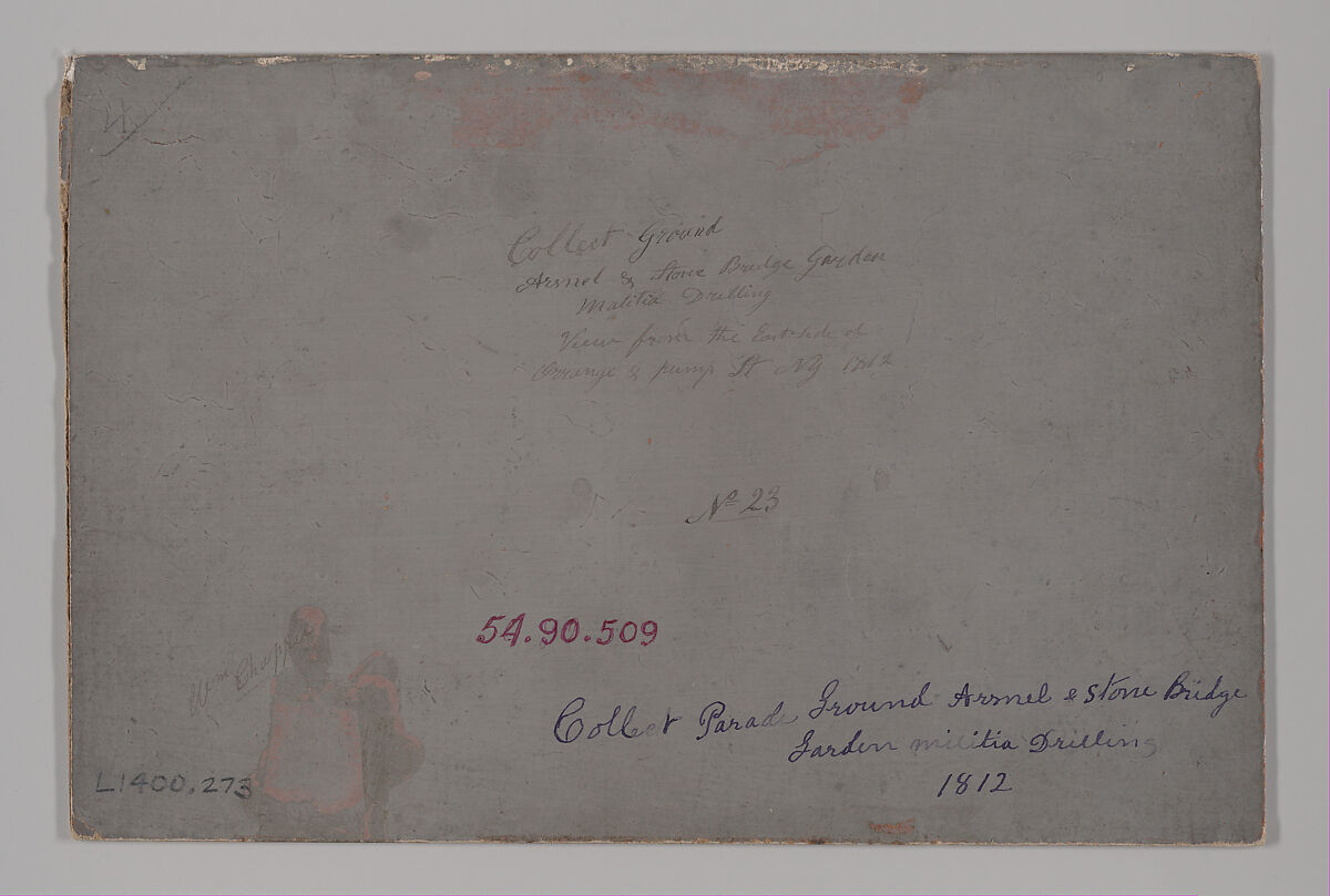 Militia Drilling, William P. Chappel (American, 1801–1878), Oil on slate paper, American