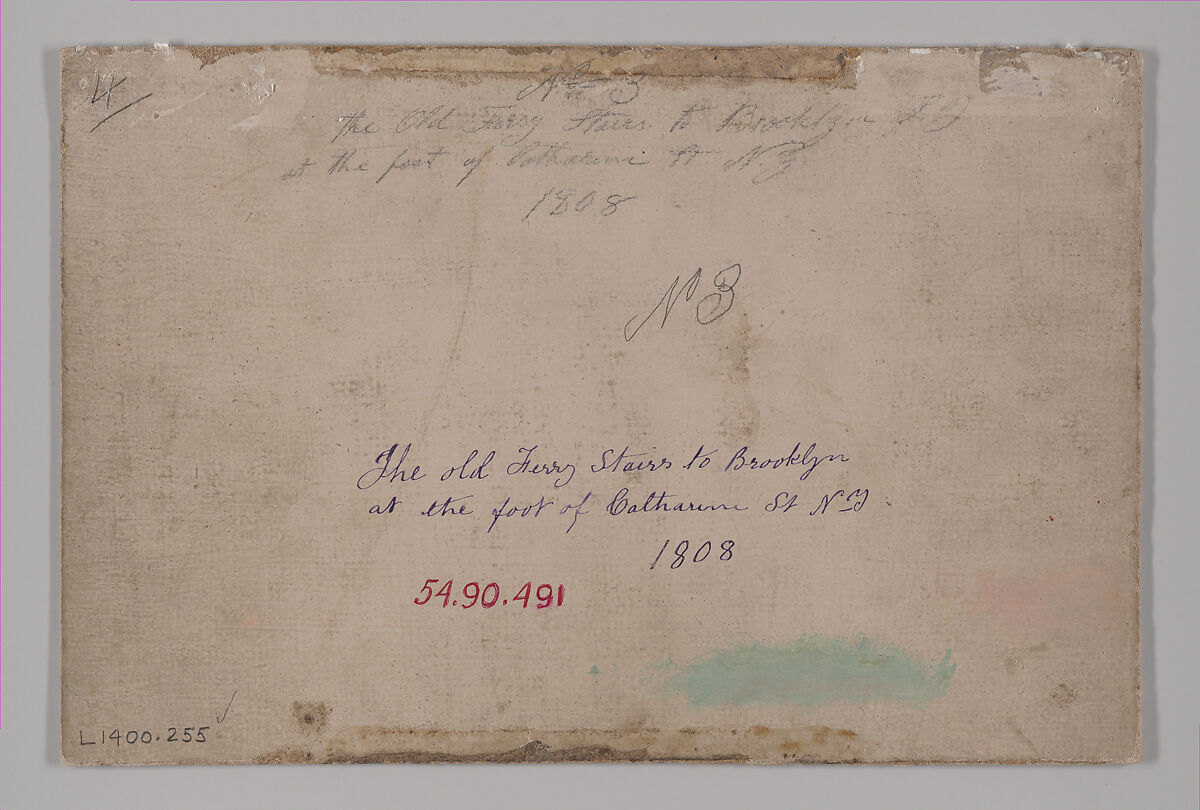 Old Ferry Stairs, William P. Chappel (American, 1801–1878), Oil on slate paper, American