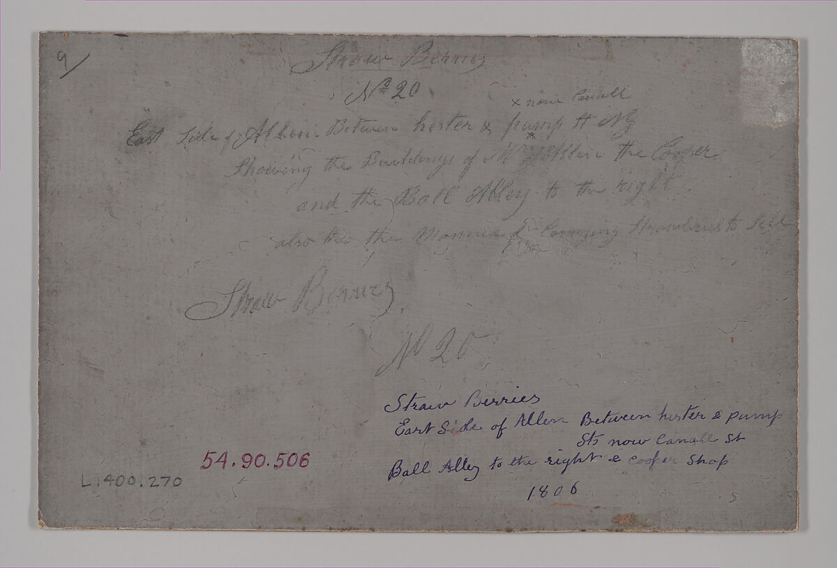 Strawberry Pedlar, William P. Chappel (American, 1801–1878), Oil on slate paper, American