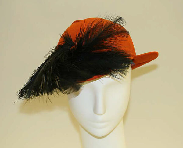 Hat, Lilly Daché (American (born France), Bègles 1898–1989 Louvecienne), feathers, American 