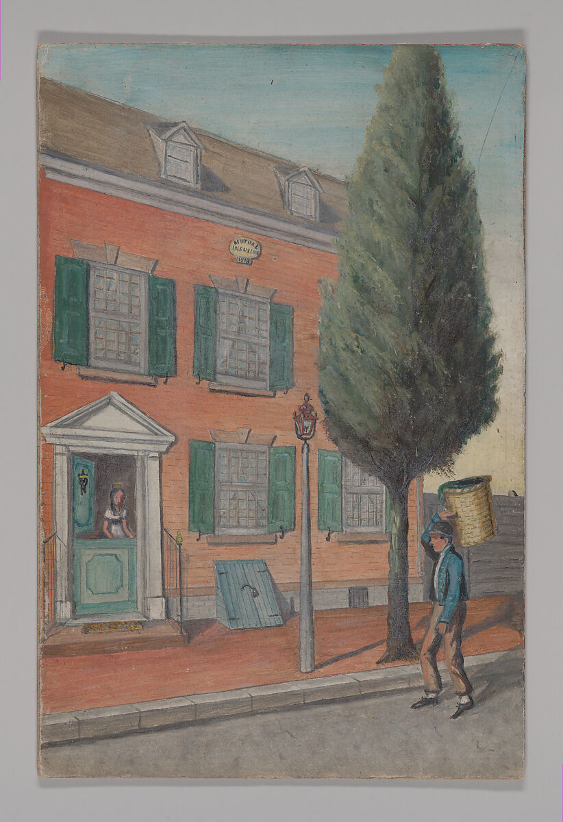 Tea Rusk and Brick House, William P. Chappel (American, 1801–1878), Oil on slate paper, American 