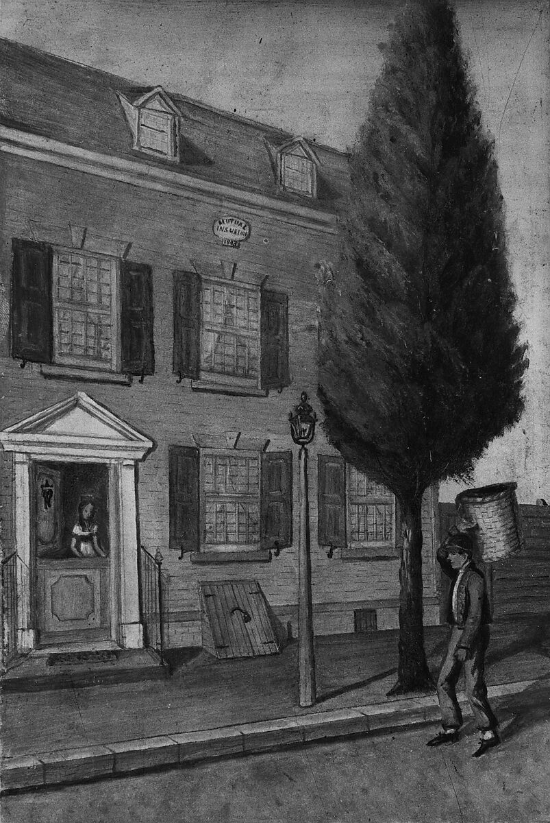 Tea Rusk and Brick House, William P. Chappel (American, 1801–1878), Oil on slate paper, American