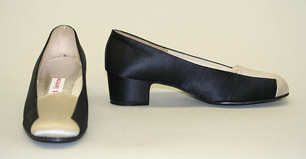 Evening shoes, Herbert Levine Inc. (American, founded 1949), silk, leather, American 