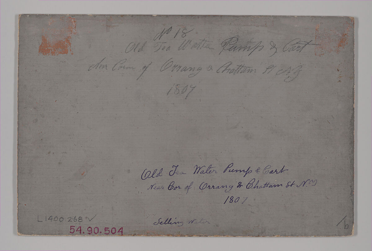 Tea water pump, William P. Chappel (American, 1801–1878), Oil on slate paper, American