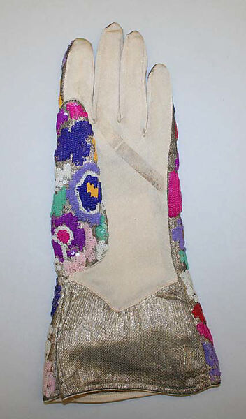 Gloves, Kayser-Roth Glove Co., Inc, silk, lamé, plastic (cellulose acetate), American