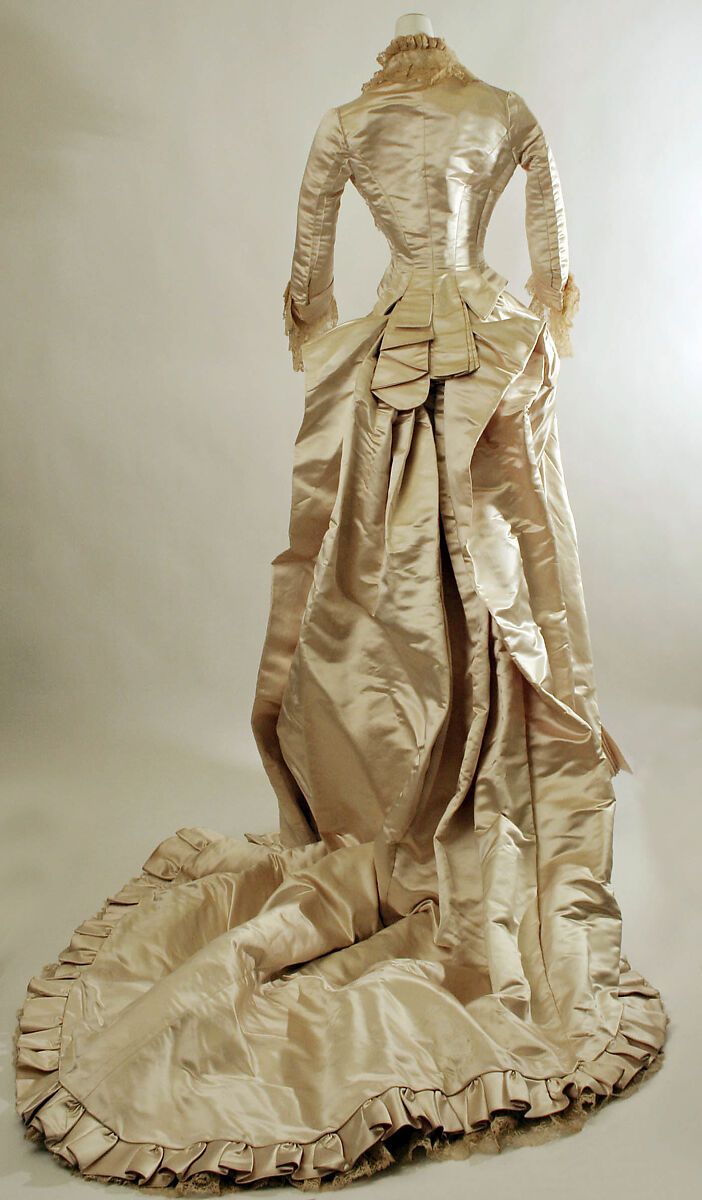 Wedding dress, Josephine H. Egan, silk, cotton, American