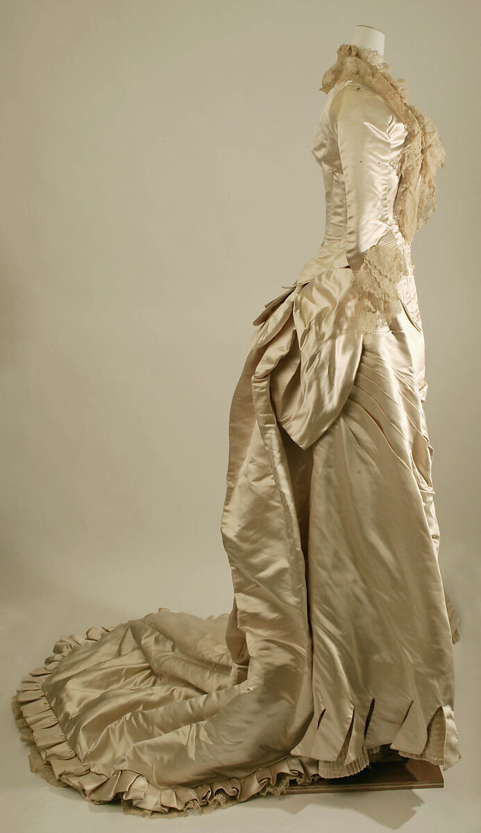Wedding dress, Josephine H. Egan, silk, cotton, American