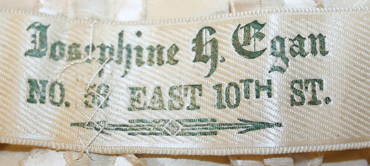 Wedding dress, Josephine H. Egan, silk, cotton, American
