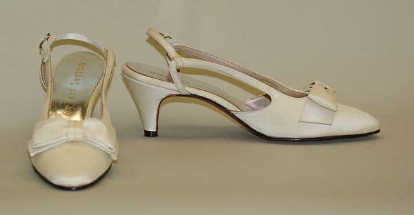 Evening shoes, Herbert Levine Inc. (American, founded 1949), silk, leather, American 