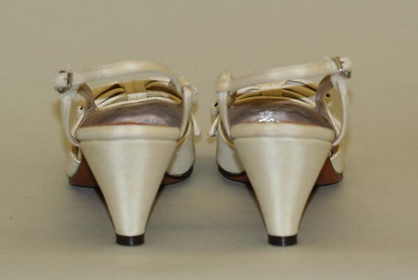 Evening shoes, Herbert Levine Inc. (American, founded 1949), silk, leather, American