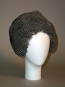 Hat, Mr. John, Inc. (American, 1948–1970), feathers, silk, American 