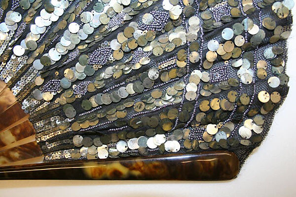 Fan, silk, metal, plastic, wood, American or European