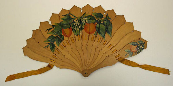 Brisé fan, wood, American or European 