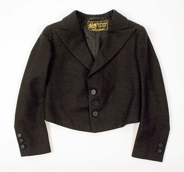 Eton suit, wool, cotton, silk, American 
