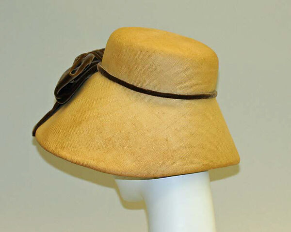 Hat, raffia, cotton, American