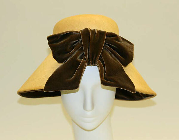 Hat, raffia, cotton, American 