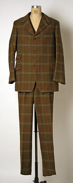 Suit, wool, synthetic fiber, British 
