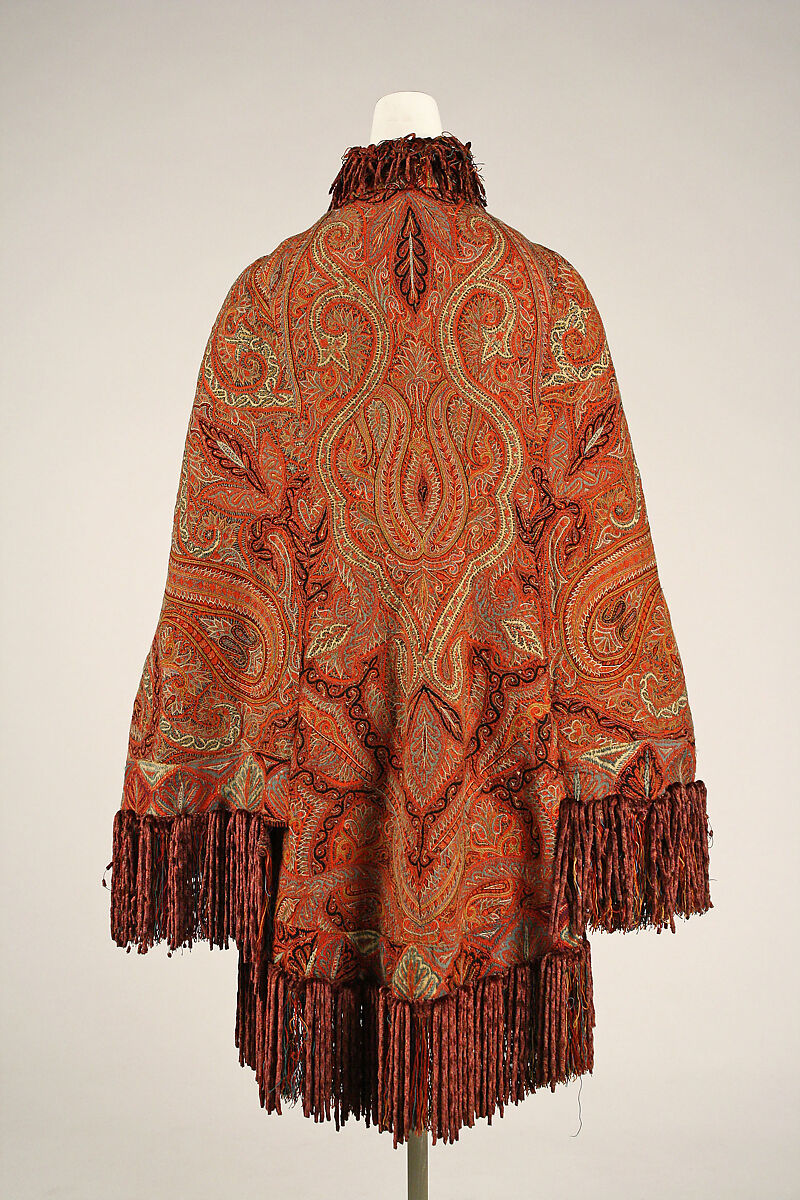 Visiting cape, wool, silk, cotton, American or European