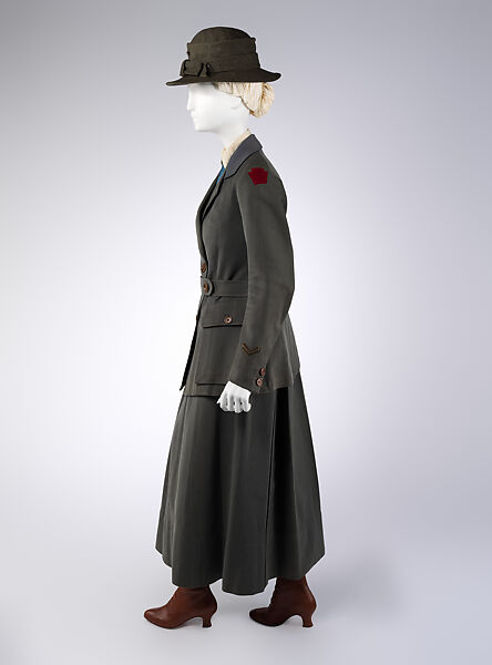 Uniform, (a, b, e) wool, (c) cotton, (d) viscose, French