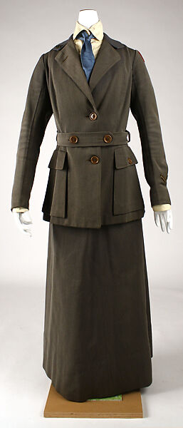 Uniform, (a, b, e) wool, (c) cotton, (d) viscose, French