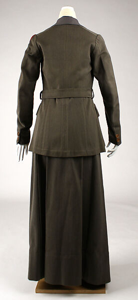 Uniform, (a, b, e) wool, (c) cotton, (d) viscose, French