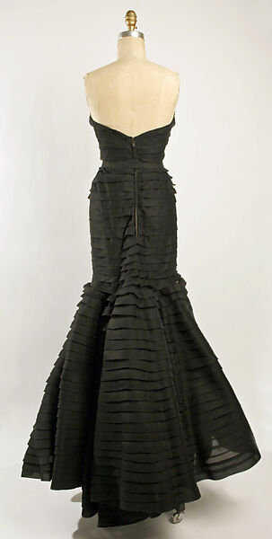 Dinner dress, Griffe of Paris (French), silk, leather, French