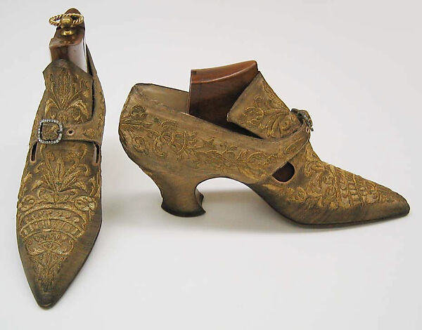 Pumps, Pierre Yantorny (Italian, 1874–1936), leather, silk, French 