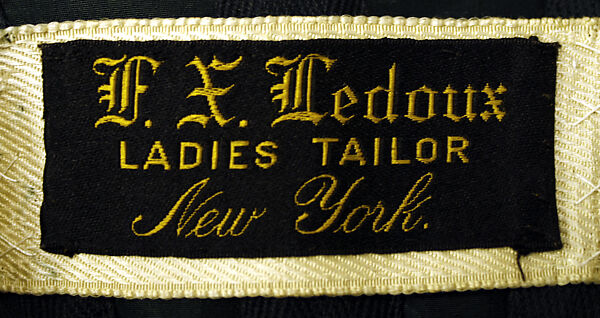 Walking dress, F. X. Ledoux (American), wool, silk, American