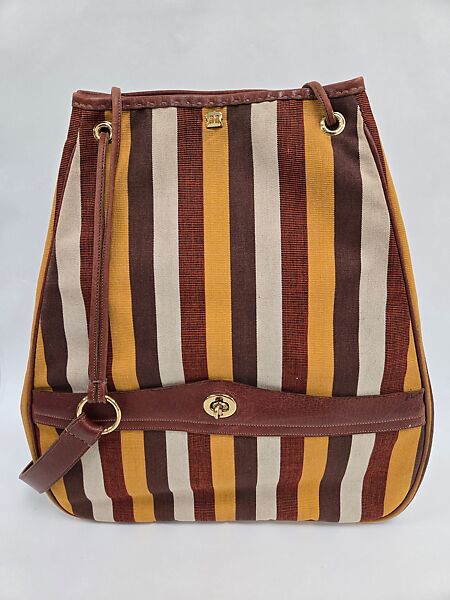 Bag, Phelps (American, founded 1940), cotton, leather, American