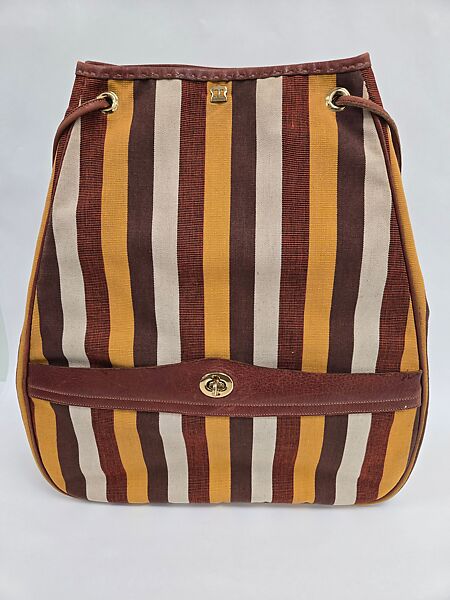 Bag, Phelps (American, founded 1940), cotton, leather, American