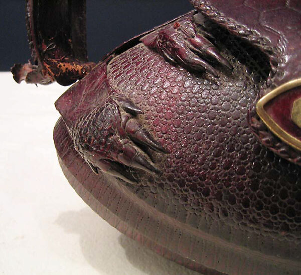 Purse, leather (armadillo), probably American