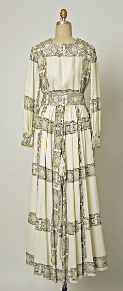 Evening pajamas, Donald Brooks (American, New Haven, Connecticut 1928–2005 Stony Brook, New York), silk, glass, metal, American