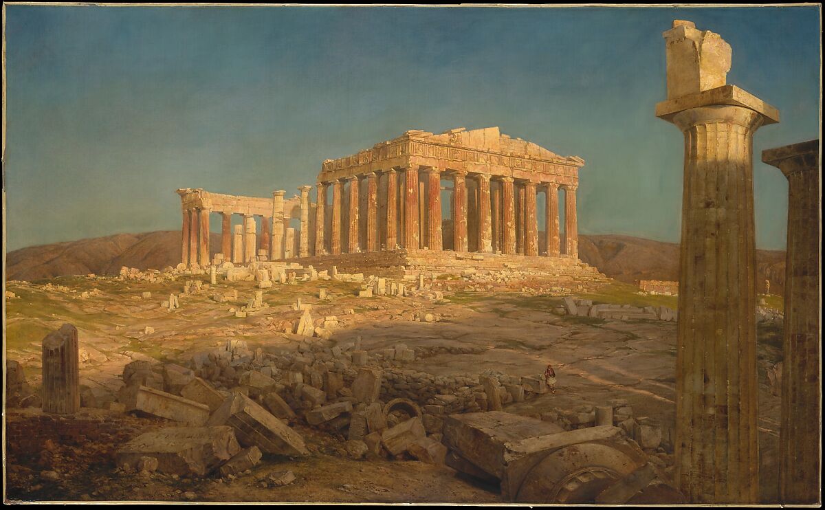 The Parthenon, Frederic Edwin Church (American, Hartford, Connecticut 1826–1900 New York), Oil on canvas, American 