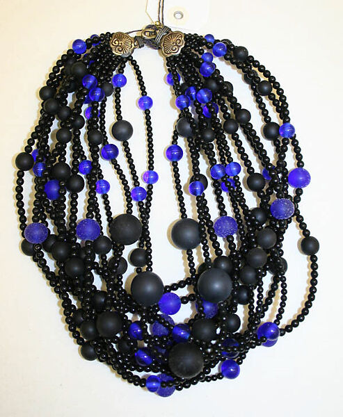 Necklace, Stephen Dweck, onyx, glass, American 