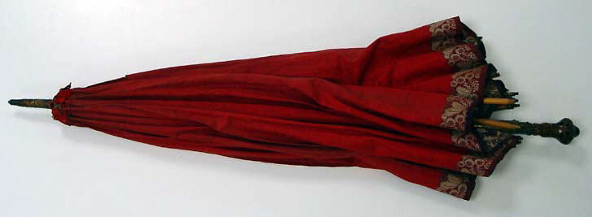 Umbrella, cotton, wood, metal, European