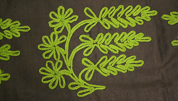 Apron, silk, British