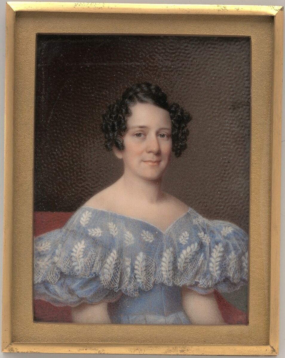 Portrait of a Lady, Alvan Clark (1804–1887), Watercolor on ivory, American 
