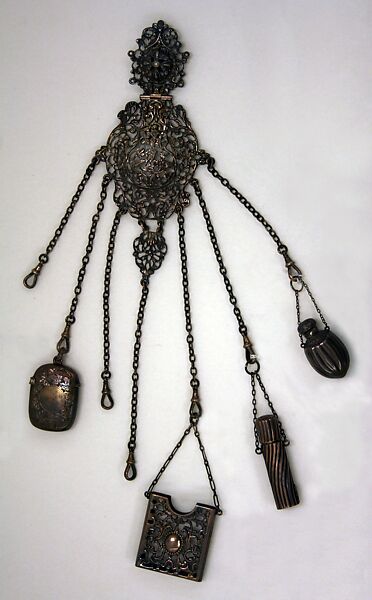 Chatelaine, silver, British 