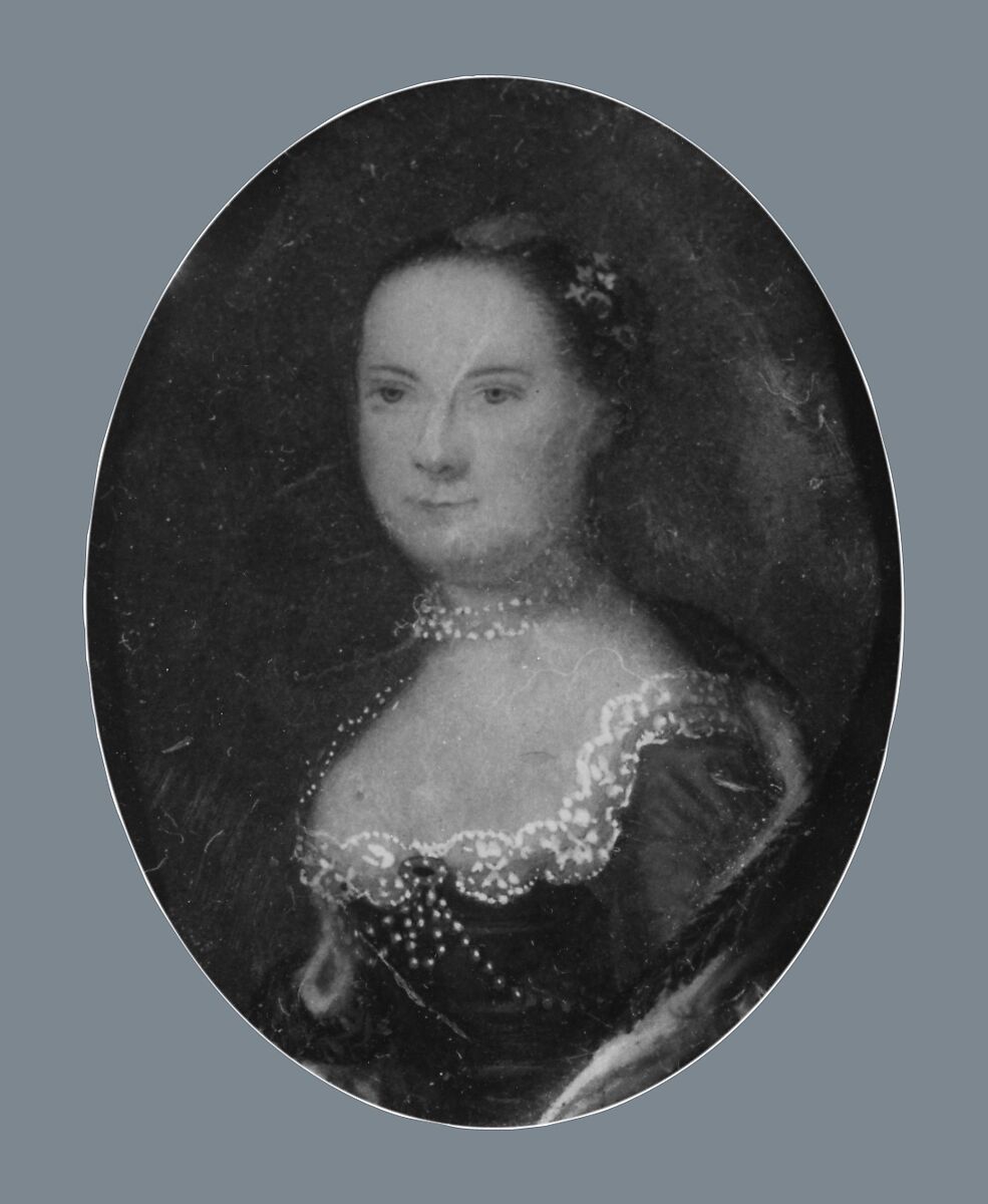 Mrs. Henry Pratt (Rebecca Claypoole), Watercolor and gouache on vellum, American 