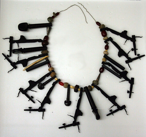 Necklace, Louise Nevelson (American (born Ukraine), Kiev 1899–1988 New York), wood, stone, glass, metal, American 